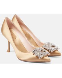 Roger Vivier - Efflorescence 85 Embellished Satin Pumps - Lyst