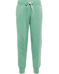 Pantalon de jogging en coton bio Coton Ralph Lauren en coloris Neutre Femme Vêtements Articles de sport et dentraînement Pantalons de survêtement/sport 