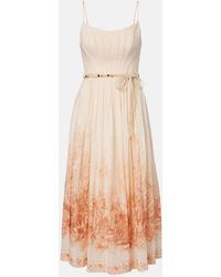 Zimmermann - Wanderlust Corset Midi Dress - Lyst