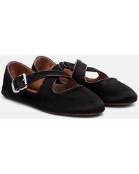 Alaïa - Bailarinas De Pelo De Becerro - Lyst