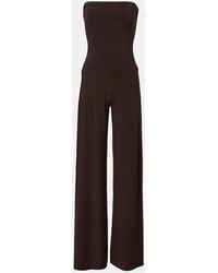 Norma Kamali - Strapless Jersey Jumpsuit - Lyst
