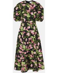 Erdem - Floral Matelasse Midi Dress - Lyst