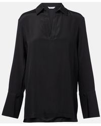 Max Mara - Dover Silk-Blend Cady Blouse - Lyst