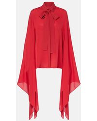 Elie Saab - Bluse Aus Seide - Lyst