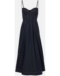 Zimmermann - Bustier-Kleid Crush Aus Denim - Lyst