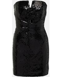 Rebecca Vallance - Denise Sequined Strapless Minidress - Lyst