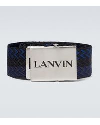 Lanvin Cintura Curb in tessuto chevron - Blu