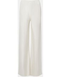 Posse - Cove Silk-Blend Straight Pants - Lyst