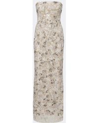 La Fuori - Icey Rose Embellished Floral Bustier Gown - Lyst