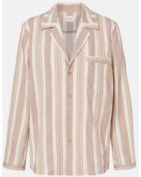 Saint Laurent - Striped Cotton Pajama Shirt - Lyst