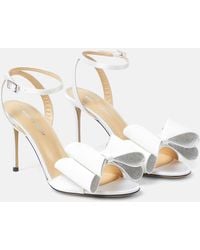 Mach & Mach - Le Cadeau Bow-Detail Satin Sandals - Lyst