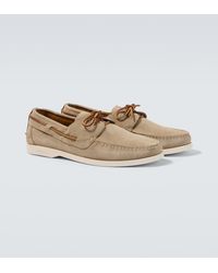 Kiton - Suede Boat Shoes - Lyst