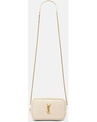 Saint Laurent - Schultertasche Lou Mini Aus Matelasse-Leder - Lyst