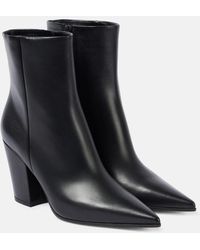 Gianvito Rossi - Keinna 85 Leather Ankle Boots - Lyst