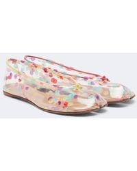 Maison Margiela - Tabi Printed Ballet Flats - Lyst
