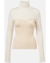 Jean Paul Gaultier - Ribbed-Knit Wool-Blend Turtleneck Sweater - Lyst