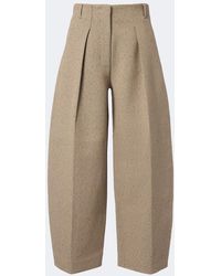 Jacquemus - Ovalo Cotton And Wool-Blend Barrel-Leg Pants - Lyst