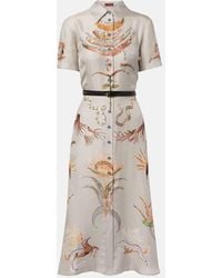 Altuzarra - Bedrucktes Hemdblusenkleid Kiera Aus Seide - Lyst