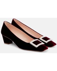Roger Vivier - Belle Vivier 45 Faux Fur-Trimmed Pumps - Lyst