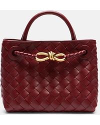 Bottega Veneta - Andiamo Mini Leather Top-Handle Bag - Lyst