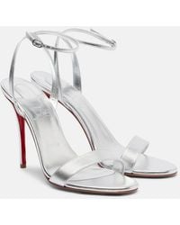 Christian Louboutin - Sandalen Miss Z 100 Aus Metallic-Leder - Lyst