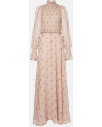 Blumarine - Robe Aus Seiden-Georgette - Lyst