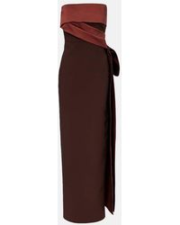Roland Mouret - Crepe And Taffeta Bustier Gown - Lyst