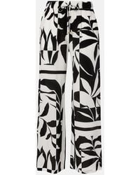 Max Mara - Voto Printed Silk Palazzo Pants - Lyst