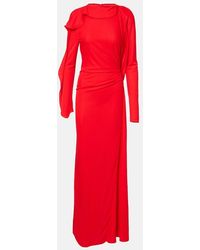 Victoria Beckham - Draped Maxi Dress - Lyst