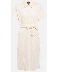 A.P.C. - Ribbed-knit Cotton Midi Dress - Lyst