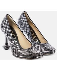 Loewe - Pumps Toy in suede con cristalli - Lyst