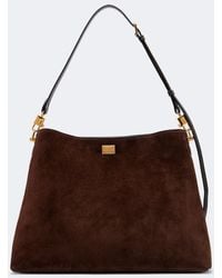 Dolce & Gabbana - Vittoria Large Suede Shoulder Bag - Lyst