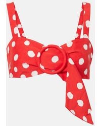Adriana Degreas - Polka-Dot Crop Top - Lyst