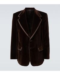 Dolce & Gabbana - Satin Trim Velveteen Dinner Jacket - Lyst