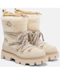 Moncler - Bottines Apres-Ski Peak Apres En Daim - Lyst