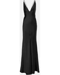 The New Arrivals Ilkyaz Ozel - Open-Back Satin Gown - Lyst