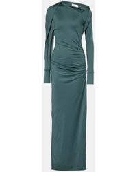 Victoria Beckham - Asymmetric-Neck Maxi Dress - Lyst