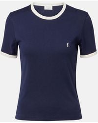 Saint Laurent - Cassandre Cotton Jersey T-Shirt - Lyst