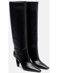 Versace - 85 Leather Knee-High Boots - Lyst