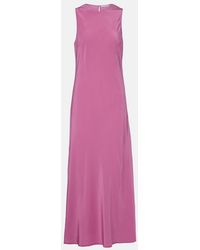 Asceno - Valencia Silk Crepe Maxi Dress - Lyst