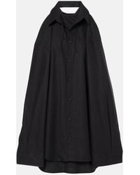 Balenciaga - Hemdblusenkleid Aus Baumwolle - Lyst