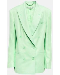 Stella McCartney - Double-breasted Linen-blend Blazer - Lyst