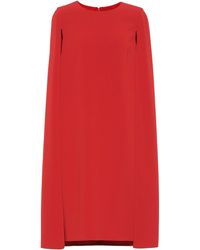 Max Mara Sansone Cape Dress - Red