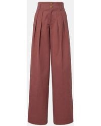 Chloé - Cotton Wide-Leg Pants - Lyst