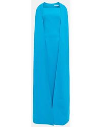 Safiyaa - Cape Crepe Maxi Dress - Lyst
