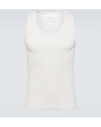 Bottega Veneta - Ribbed-Knit Cotton-Blend Jersey Tank Top - Lyst