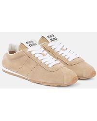 Miu Miu - Plume Suede Sneakers - Lyst