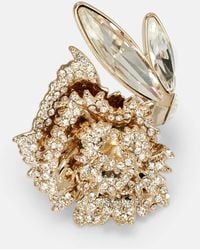 McQueen - Carnation Crystal-Embellished Ring - Lyst