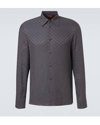 Gucci - Gg Silk Shirt - Lyst