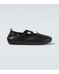 Simone Rocha - Ballerina Grip Leather Flats - Lyst
